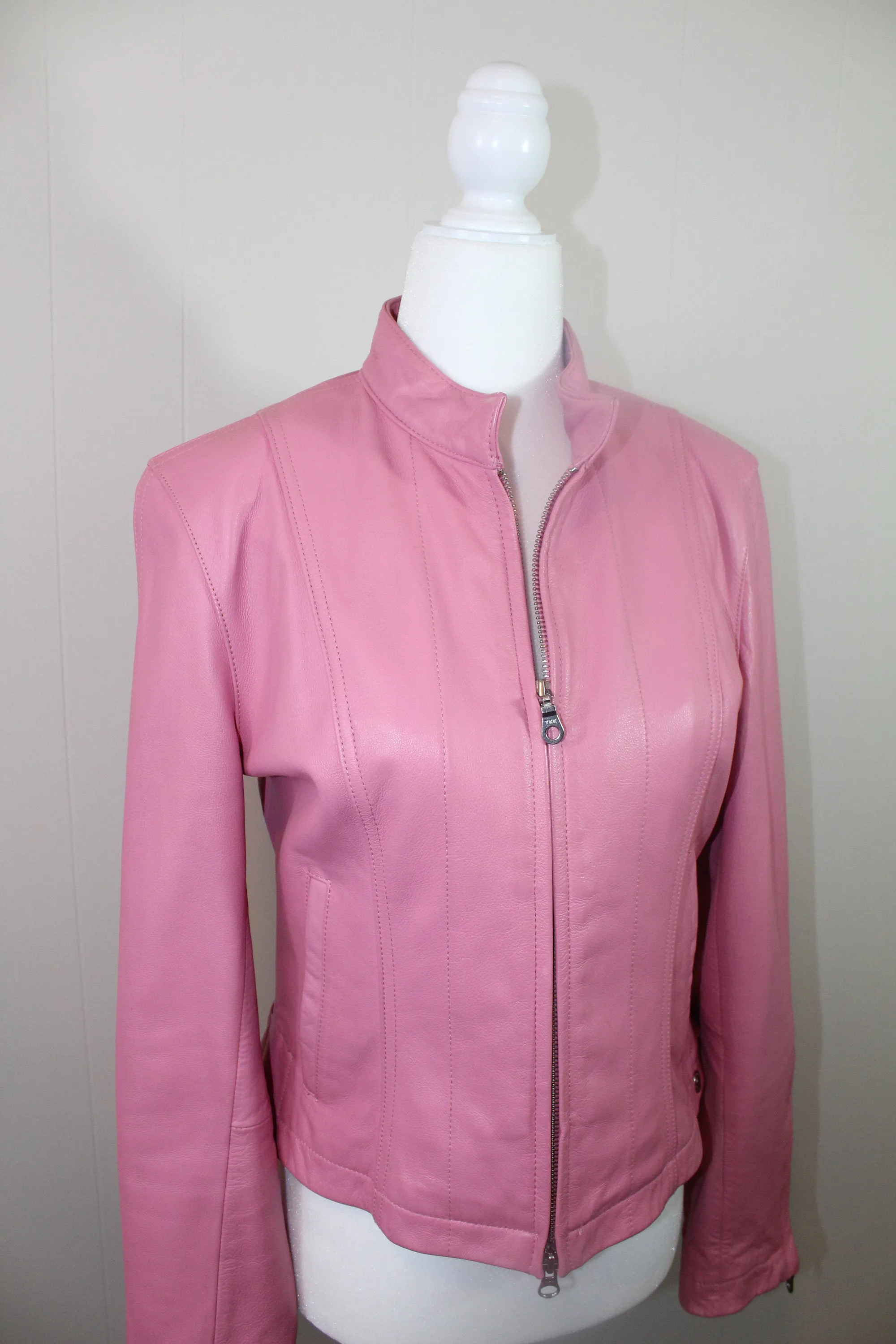 00's Pink Leather Jacket