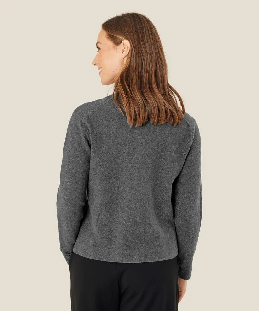 1008342 MaLateta Cardigan - Medium Grey Melange