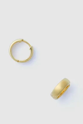 14k Gold Huggie Hoop Earrings