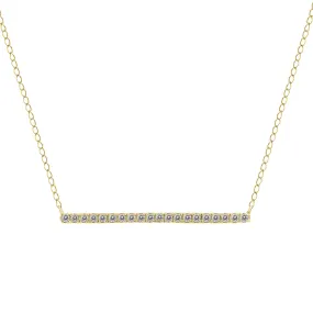 1/5 Carat Tw Diamond Bar Necklace In 10K Yellow Gold