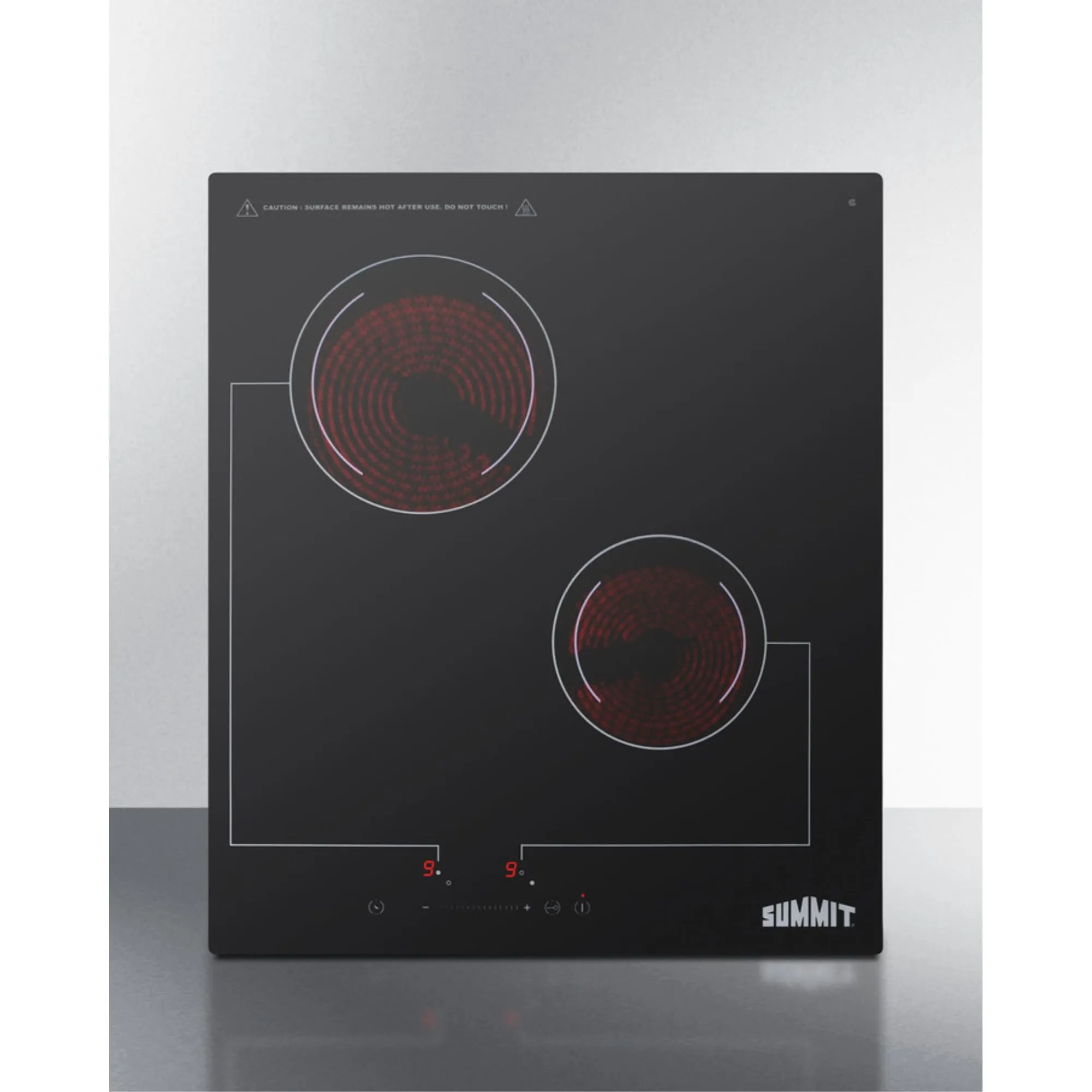 18' Wide 220V 2-Burner Radiant Cooktop