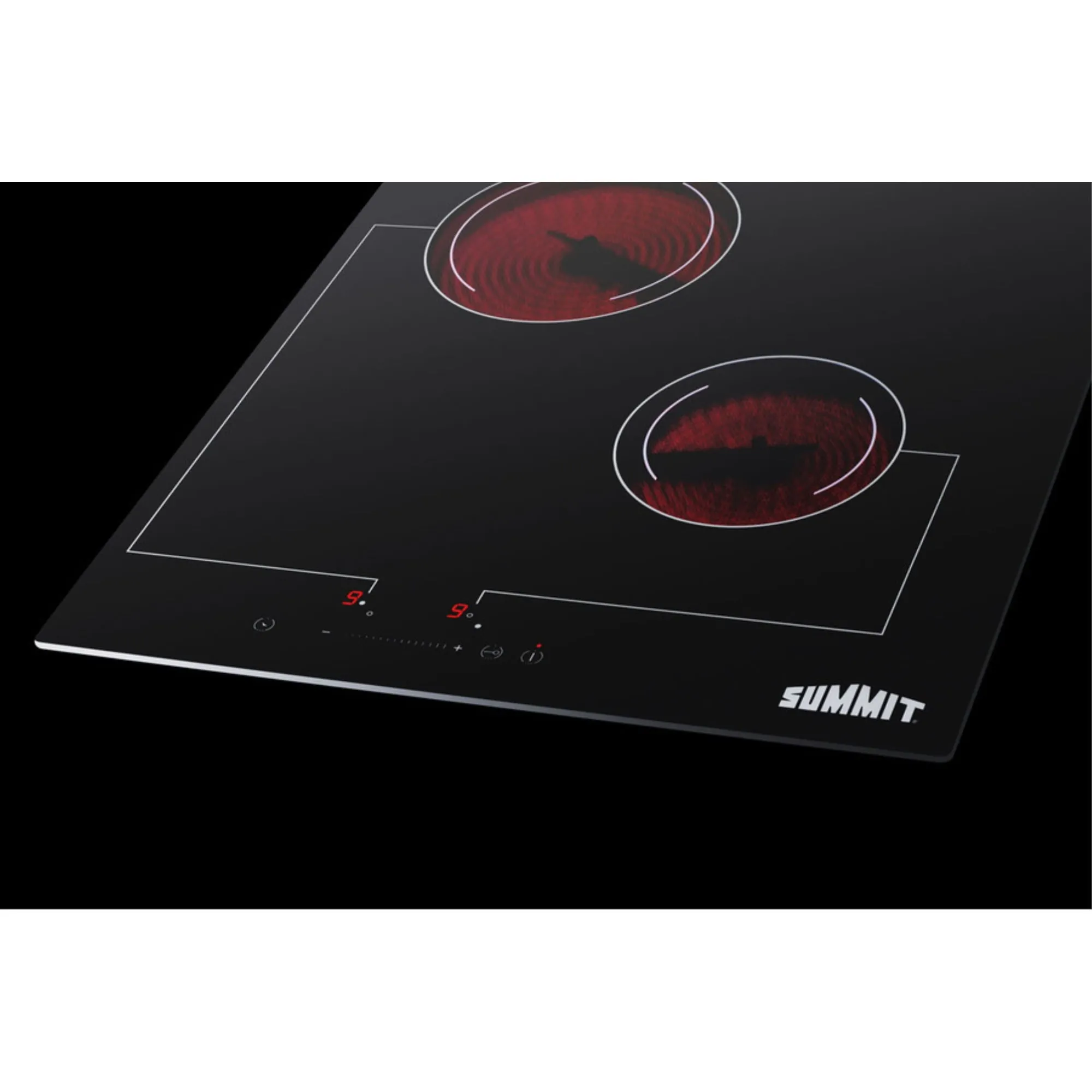 18' Wide 220V 2-Burner Radiant Cooktop