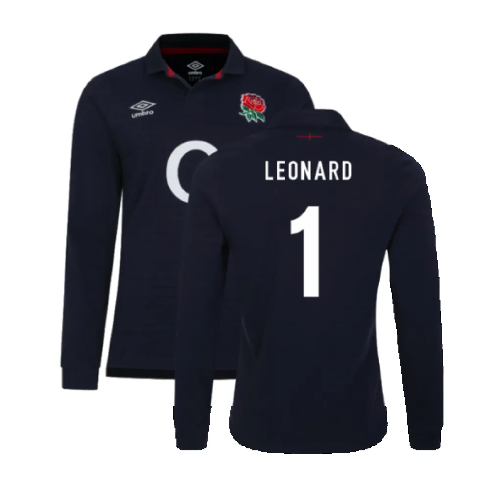 2023-2024 England Rugby Alternate LS Classic Jersey (Kids) (Leonard 1)