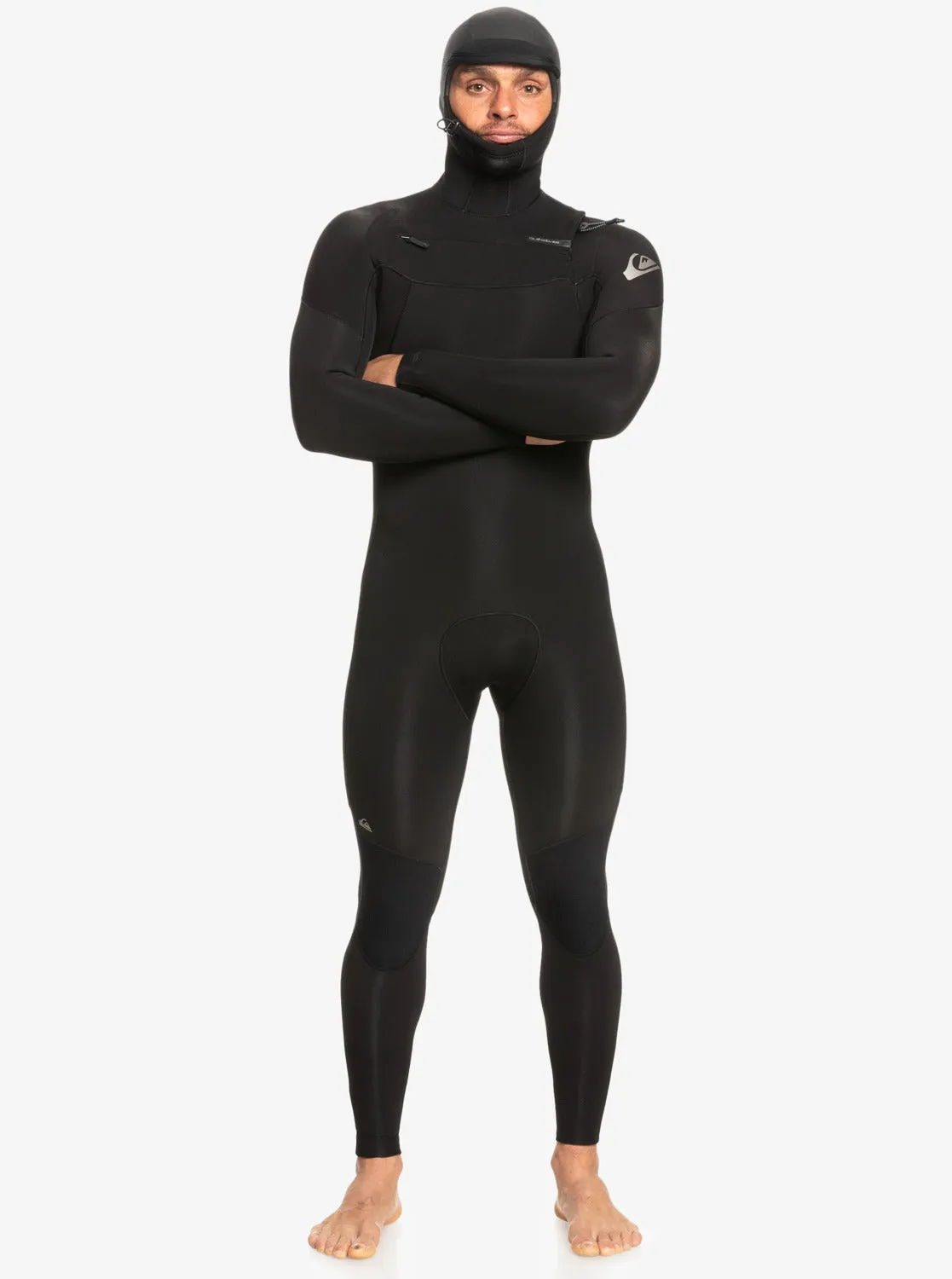 4/3 Everyday Sessions Hooded Chest-Zip Wetsuit - Black