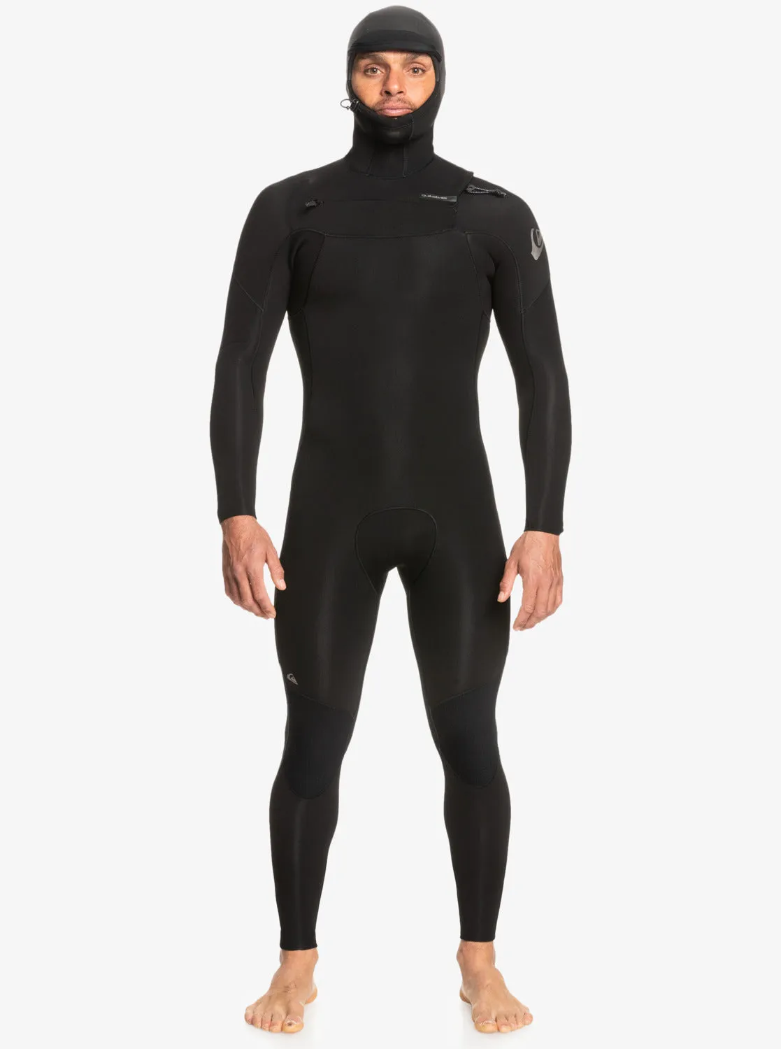 4/3 Everyday Sessions Hooded Chest-Zip Wetsuit - Black