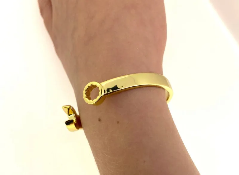 5mm Kids/Teens Adjustable Gold Filled Spanner Wrench Bangle