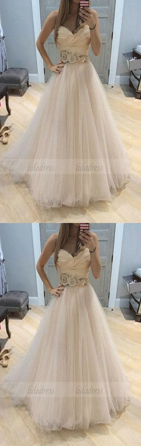 A line tulle long prom dress, formal dress,BD99031