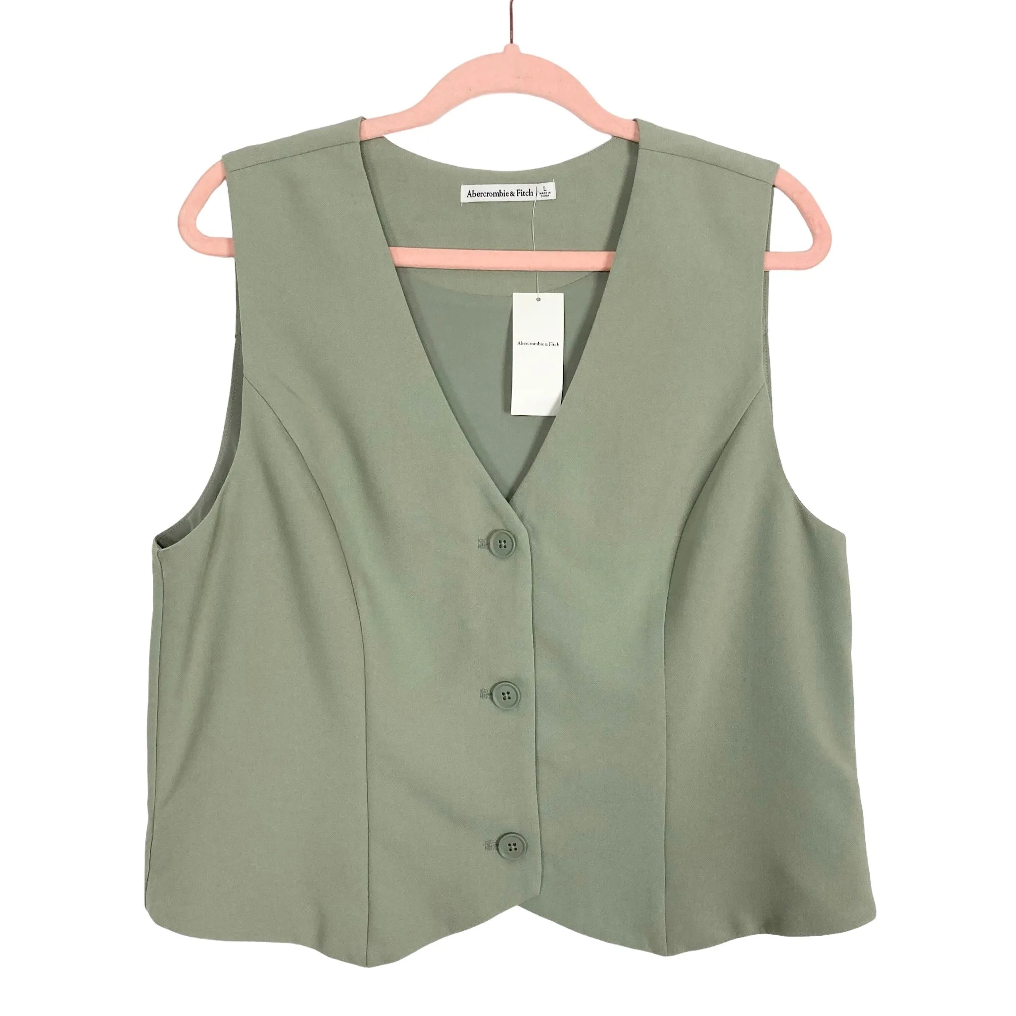 Abercrombie & Fitch Green Vest NWT- Size L