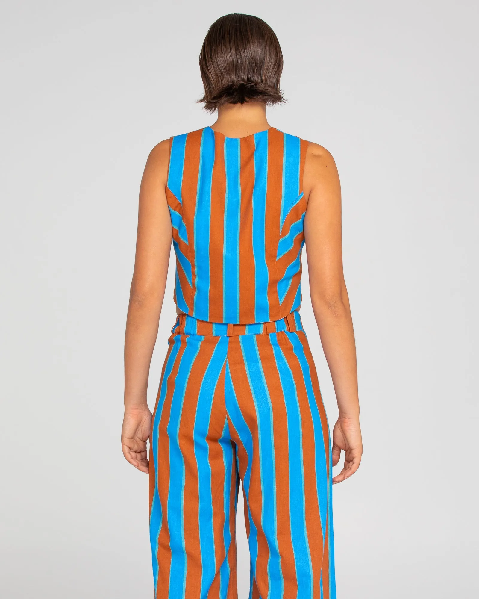 Ailana Vest - Cabana Stripe