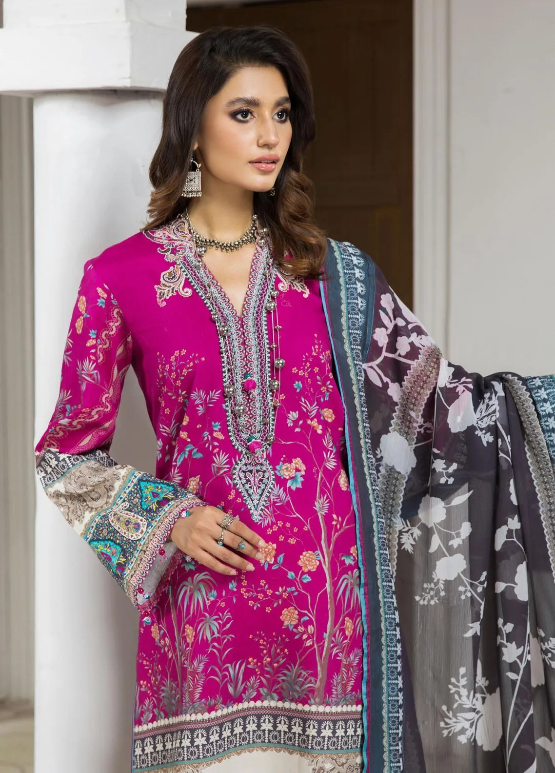 Anaya Unstitched 3 Piece Zulekha