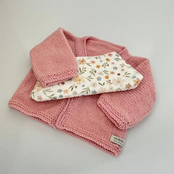 Baby Cardigan and Beanie Set