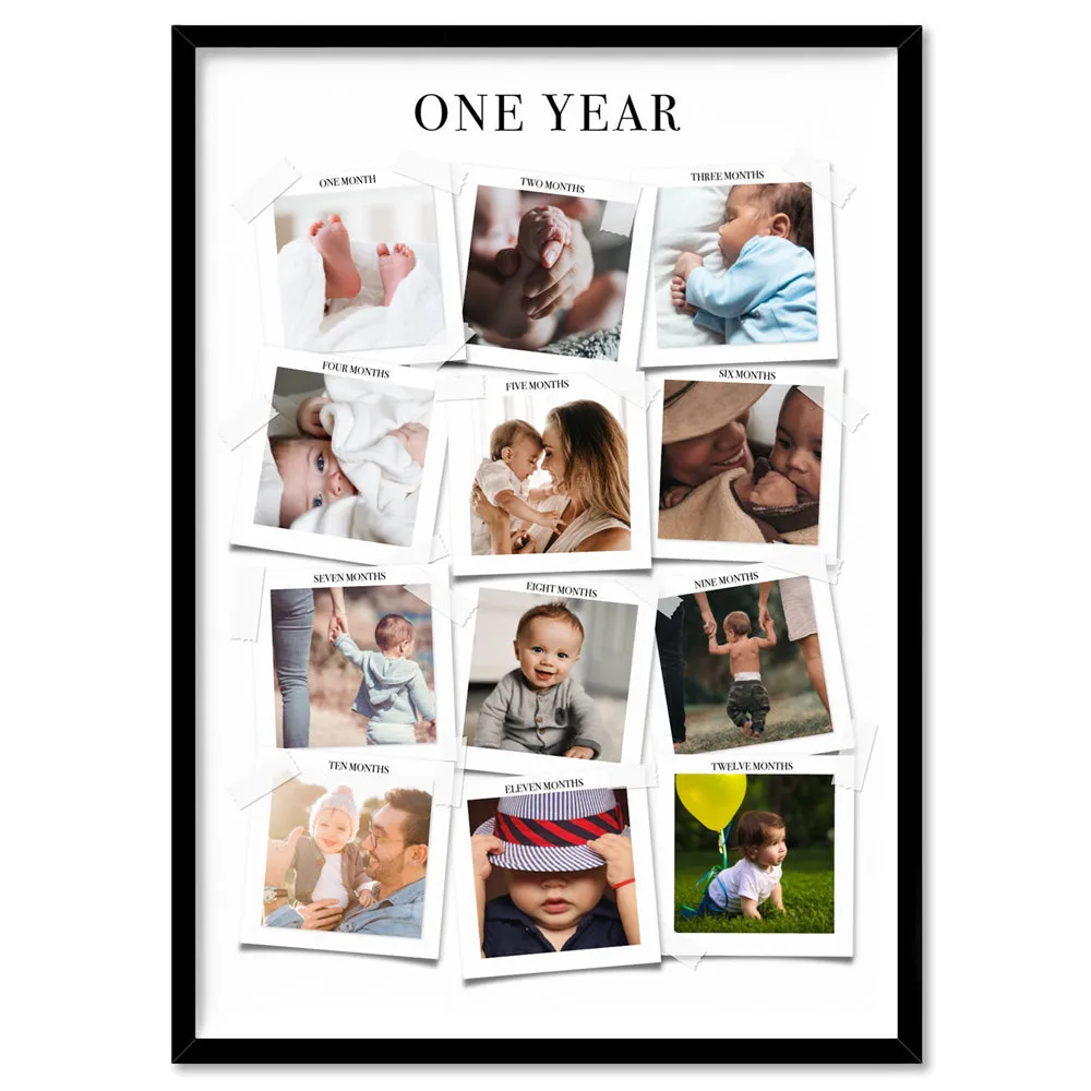 Baby's First Year in Photos - Art Print