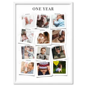 Baby's First Year in Photos - Art Print