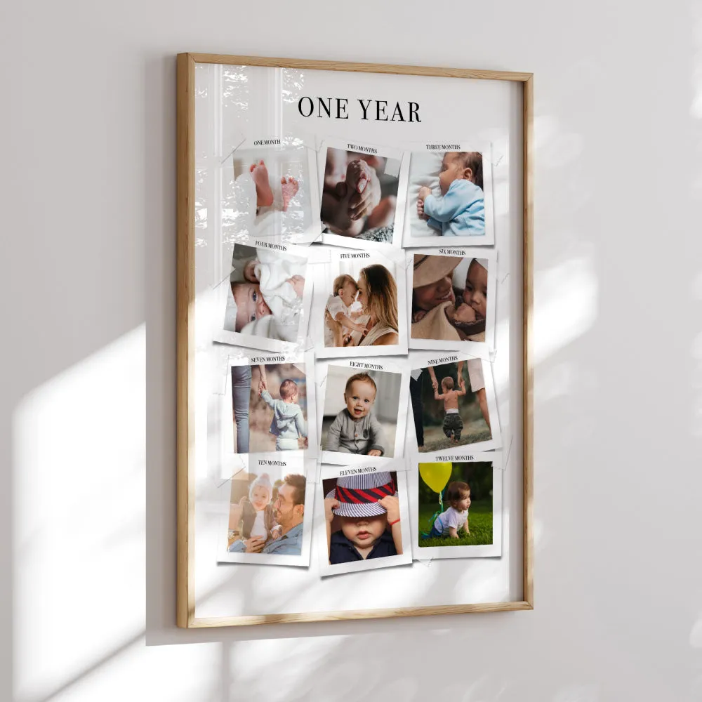 Baby's First Year in Photos - Art Print