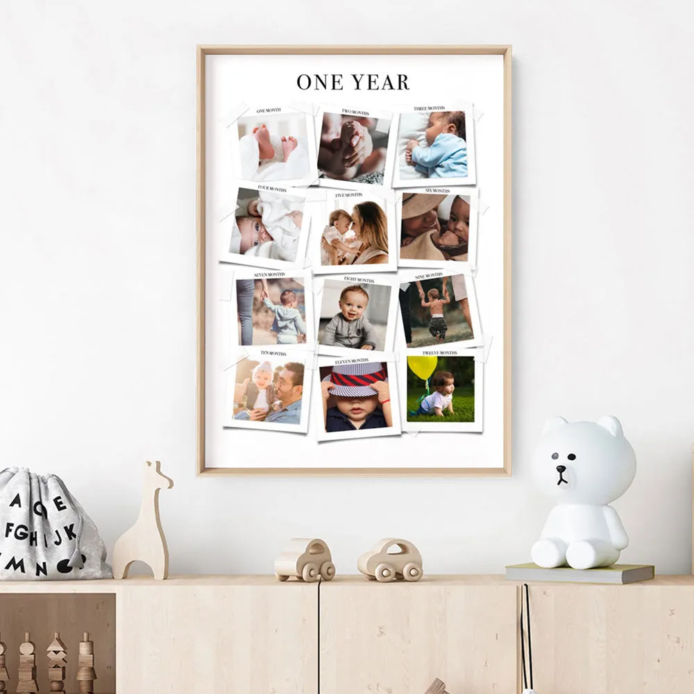 Baby's First Year in Photos - Art Print