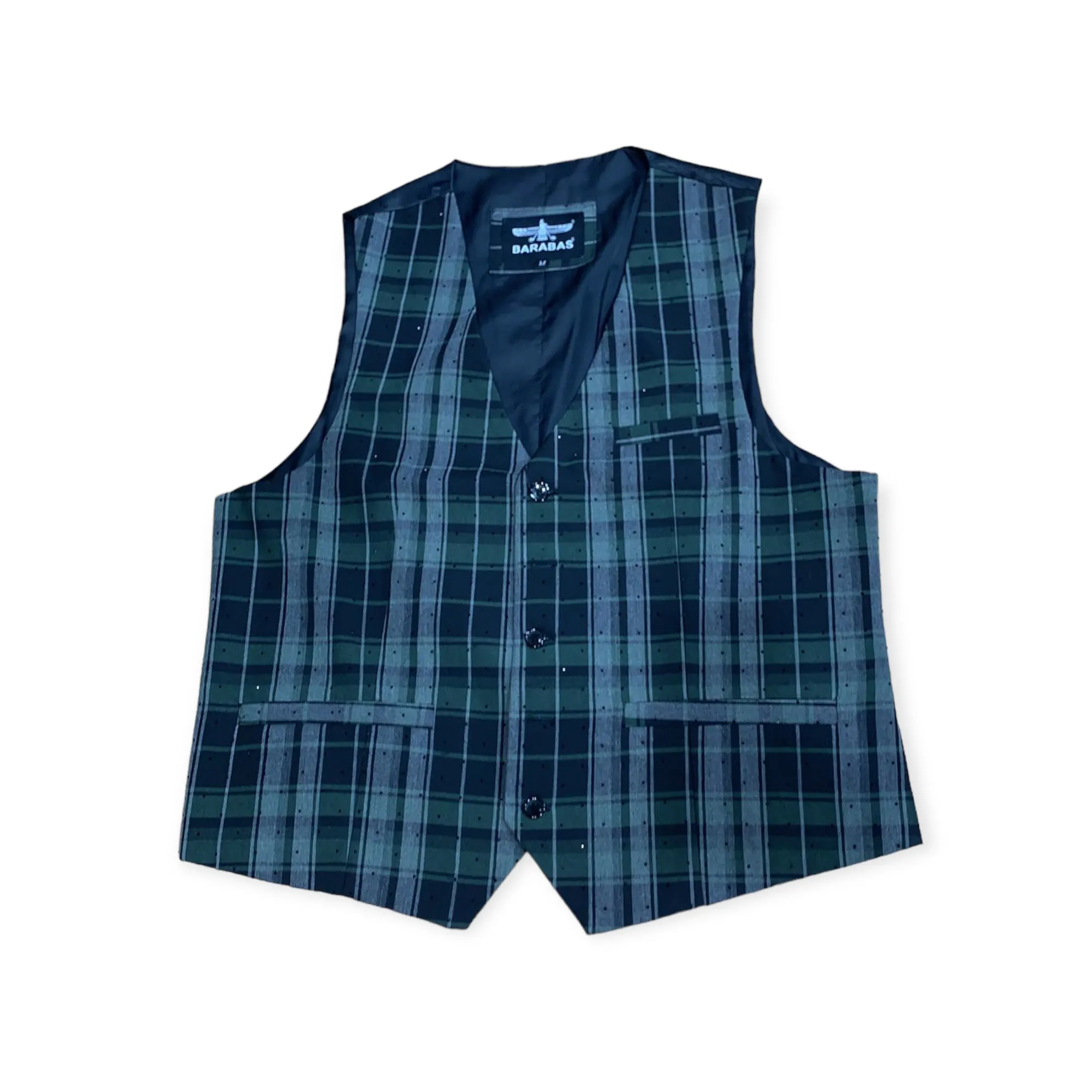 BARABAS: Dinpro Plaid Vest 2VP193