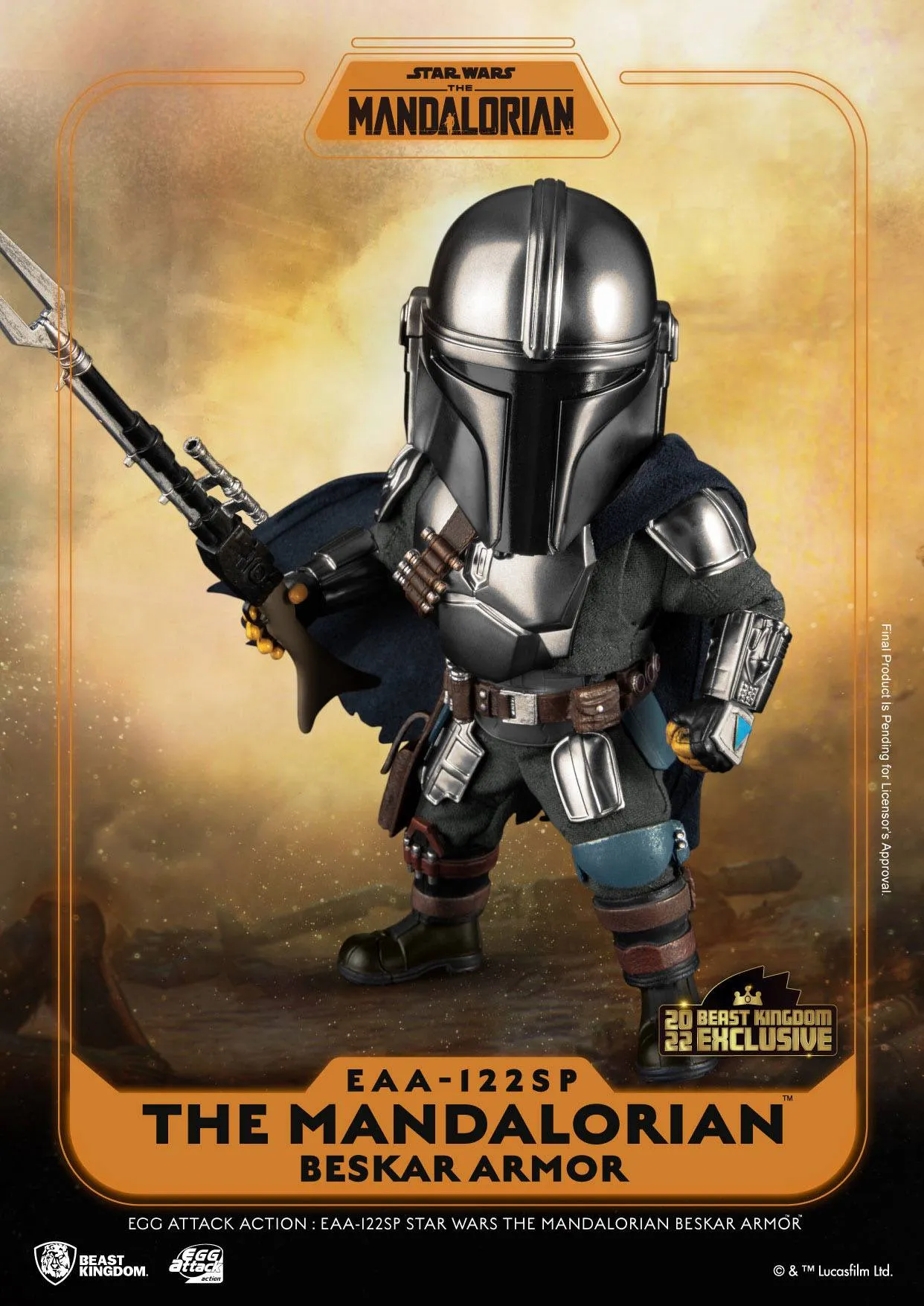 Beast Kingdom Star Wars The Mandalorian Beskar Armor Attack Action Figure