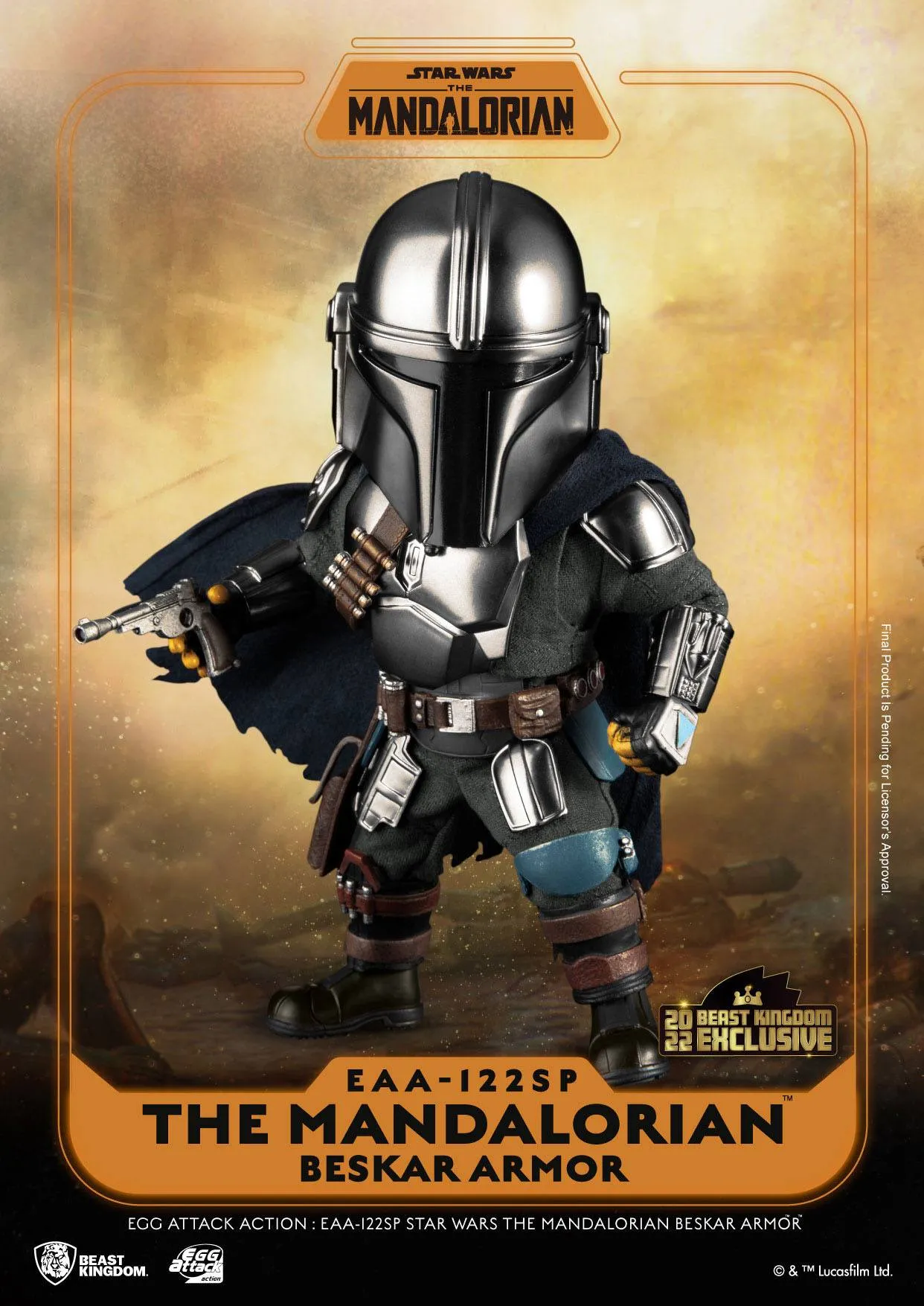 Beast Kingdom Star Wars The Mandalorian Beskar Armor Attack Action Figure