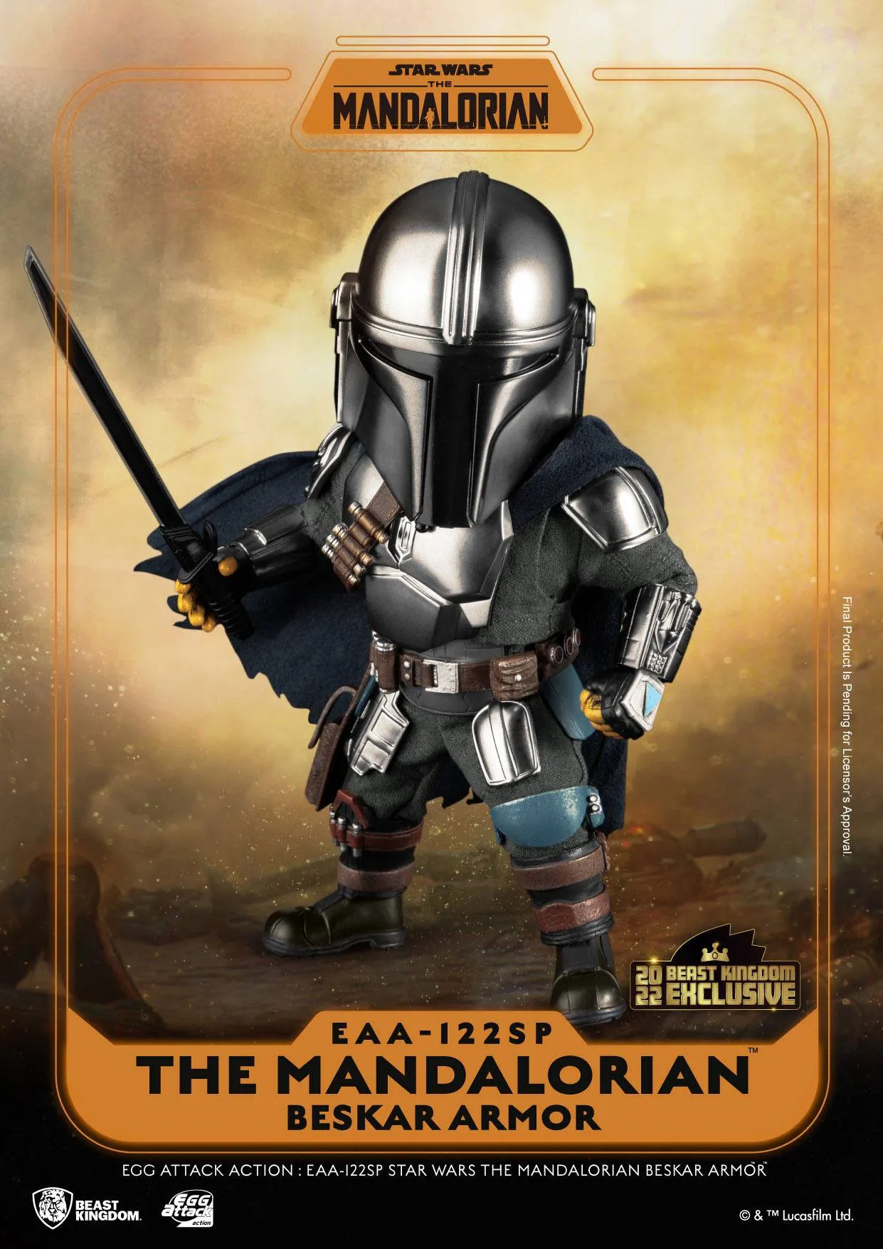 Beast Kingdom Star Wars The Mandalorian Beskar Armor Attack Action Figure