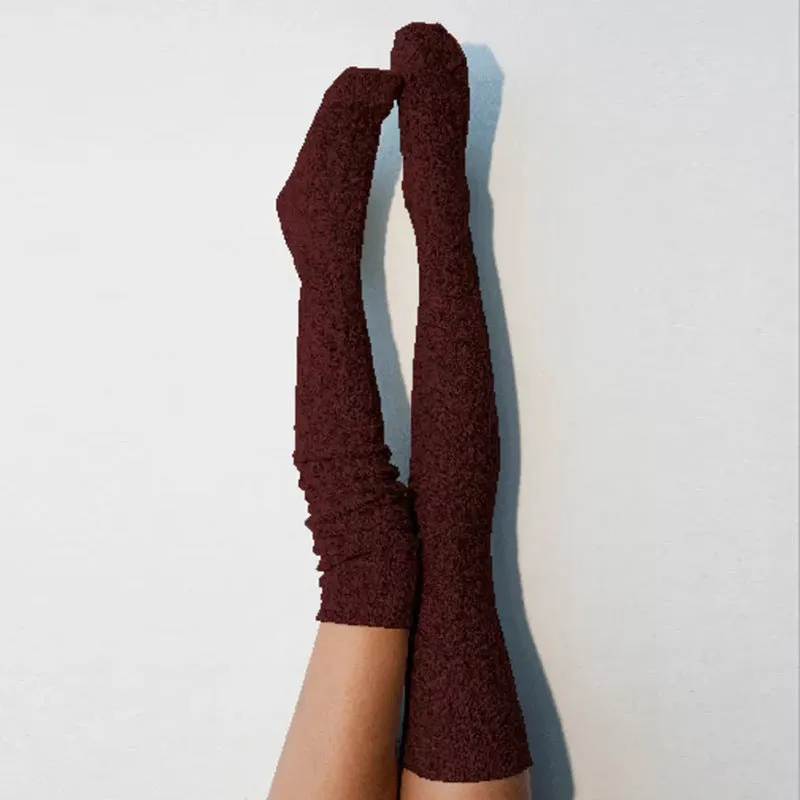 BerriesJam - Autumn/Winter Knitted Over Pure Color  Woolen Socks