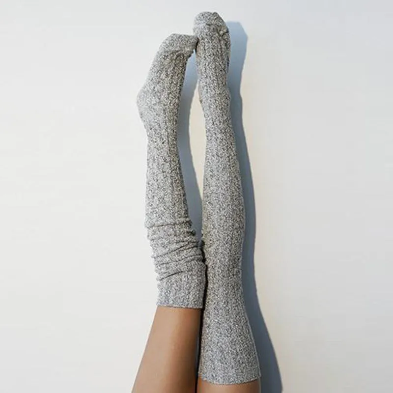 BerriesJam - Autumn/Winter Knitted Over Pure Color  Woolen Socks