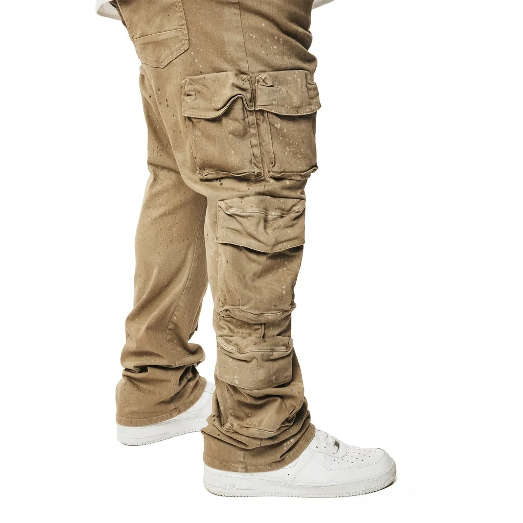 Big and Tall - Airbrushed & Heavy Splattered Stacked Twill Pants - Cortado