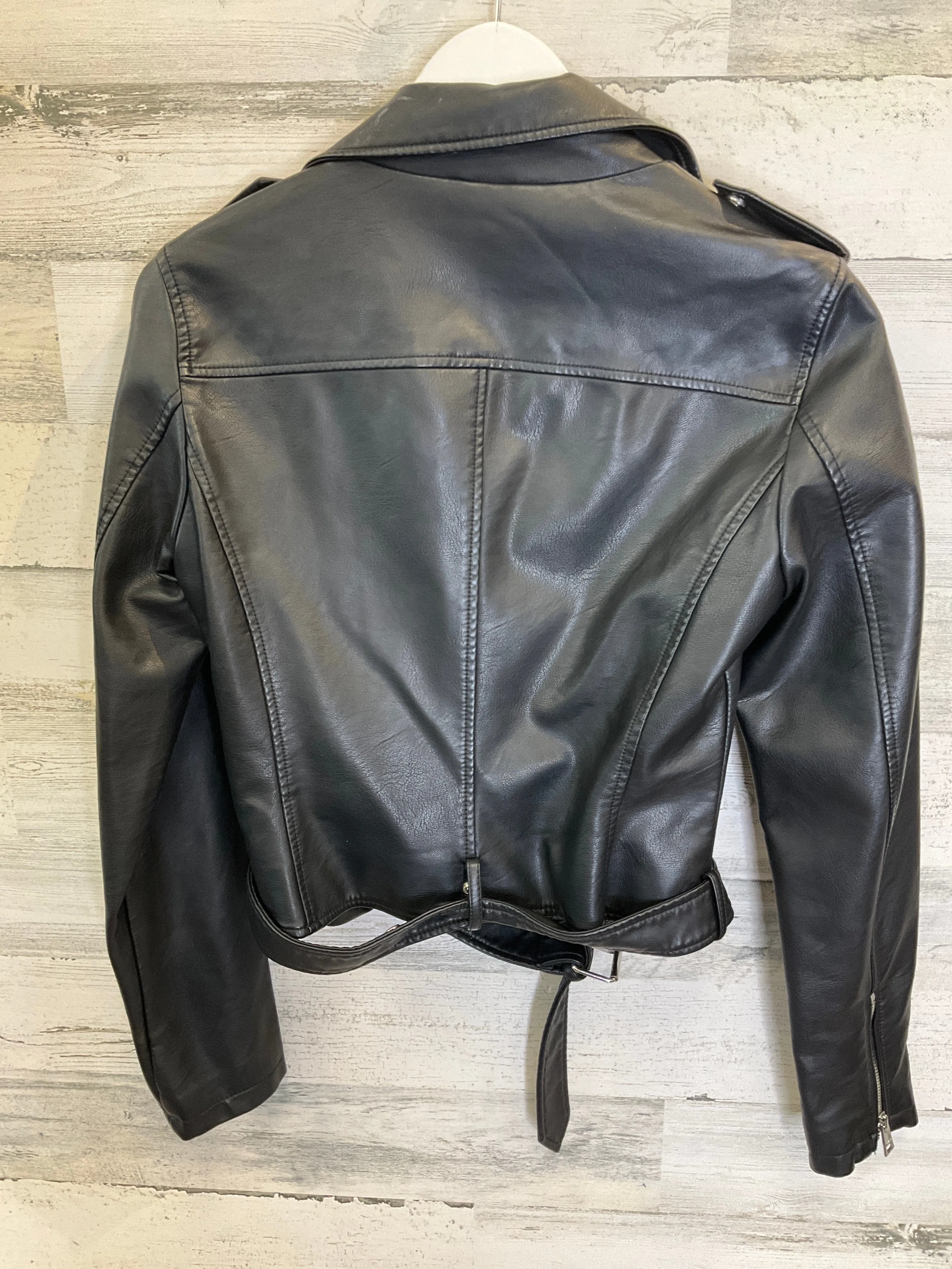 Black Jacket Leather Levis, Size S