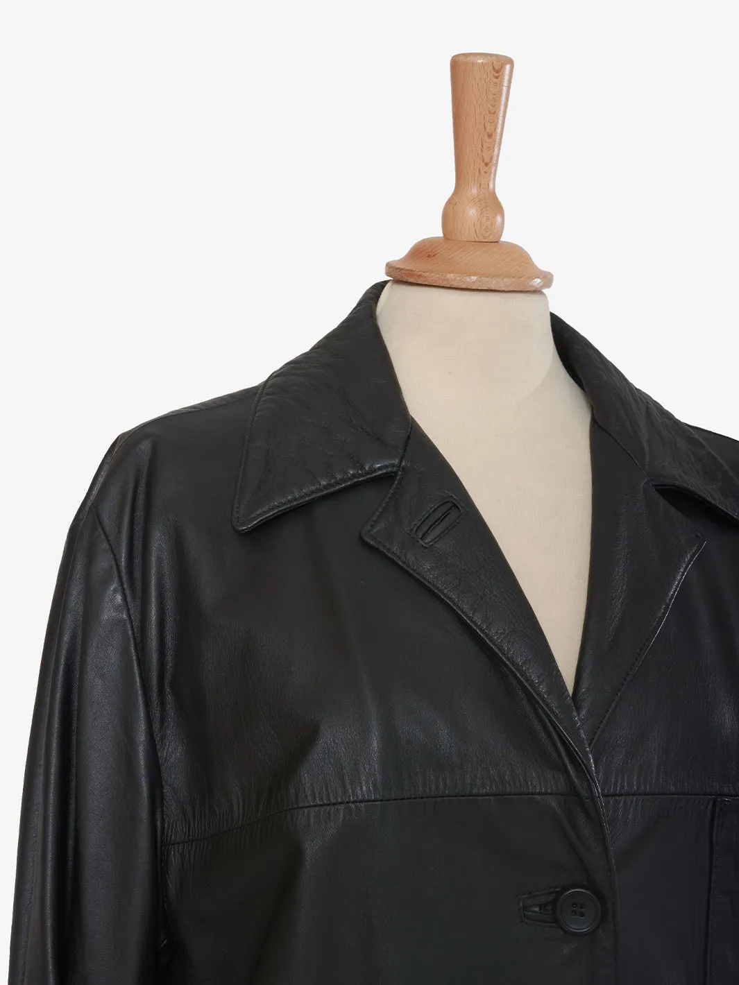 Black Vintage Leather Jacket