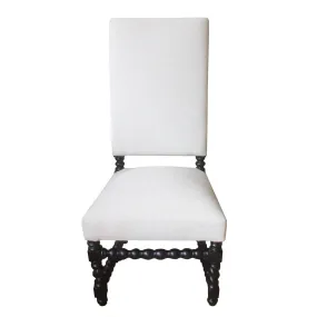 Blanco Spiral Leg Spanish Dining Chair