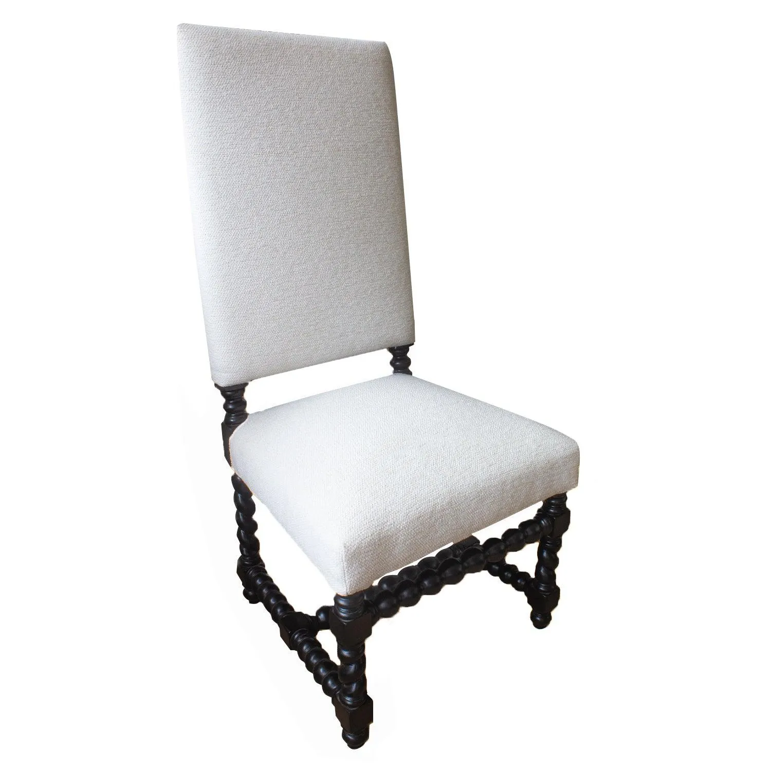 Blanco Spiral Leg Spanish Dining Chair