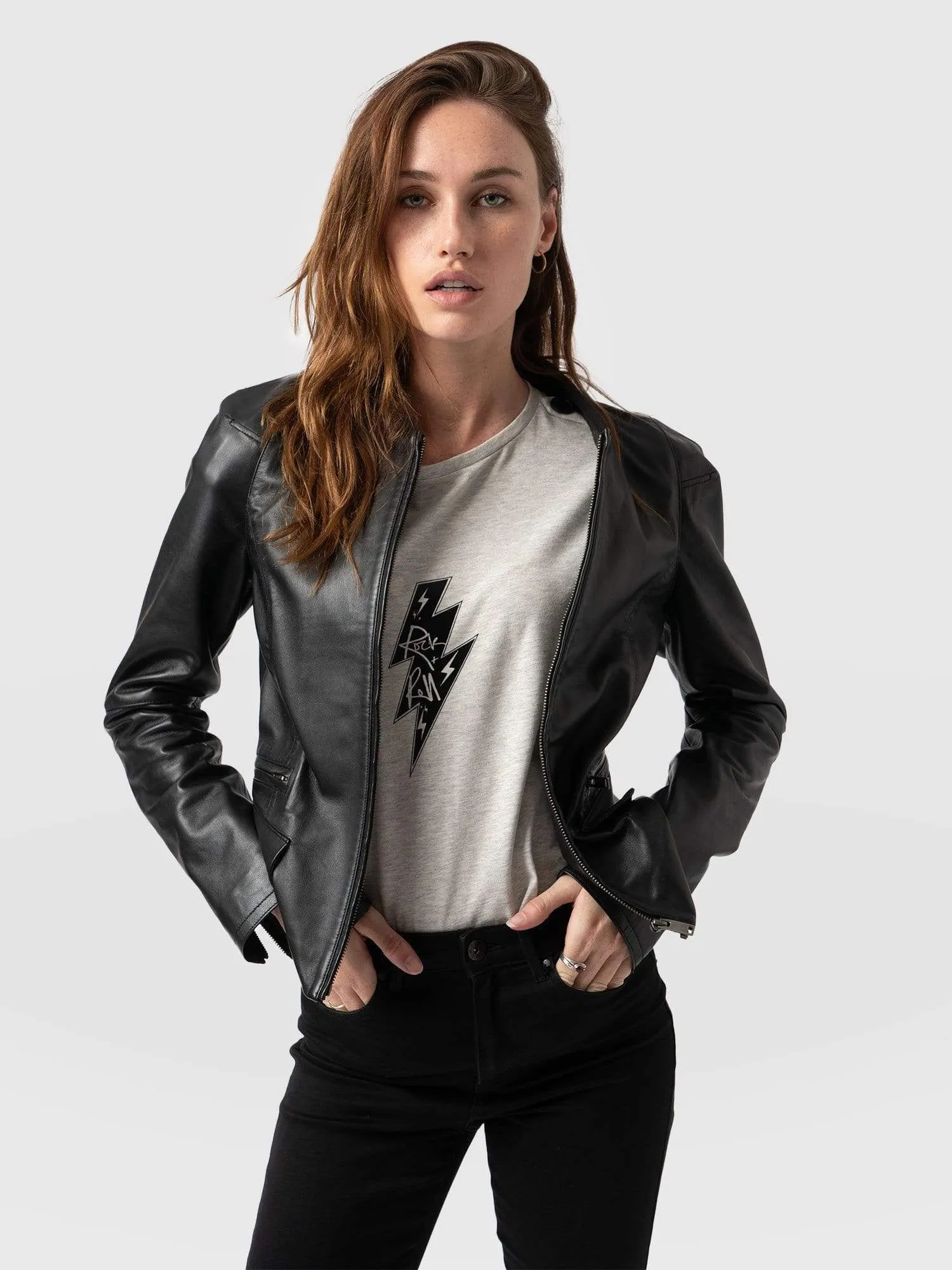 Blane Leather Jacket - Black