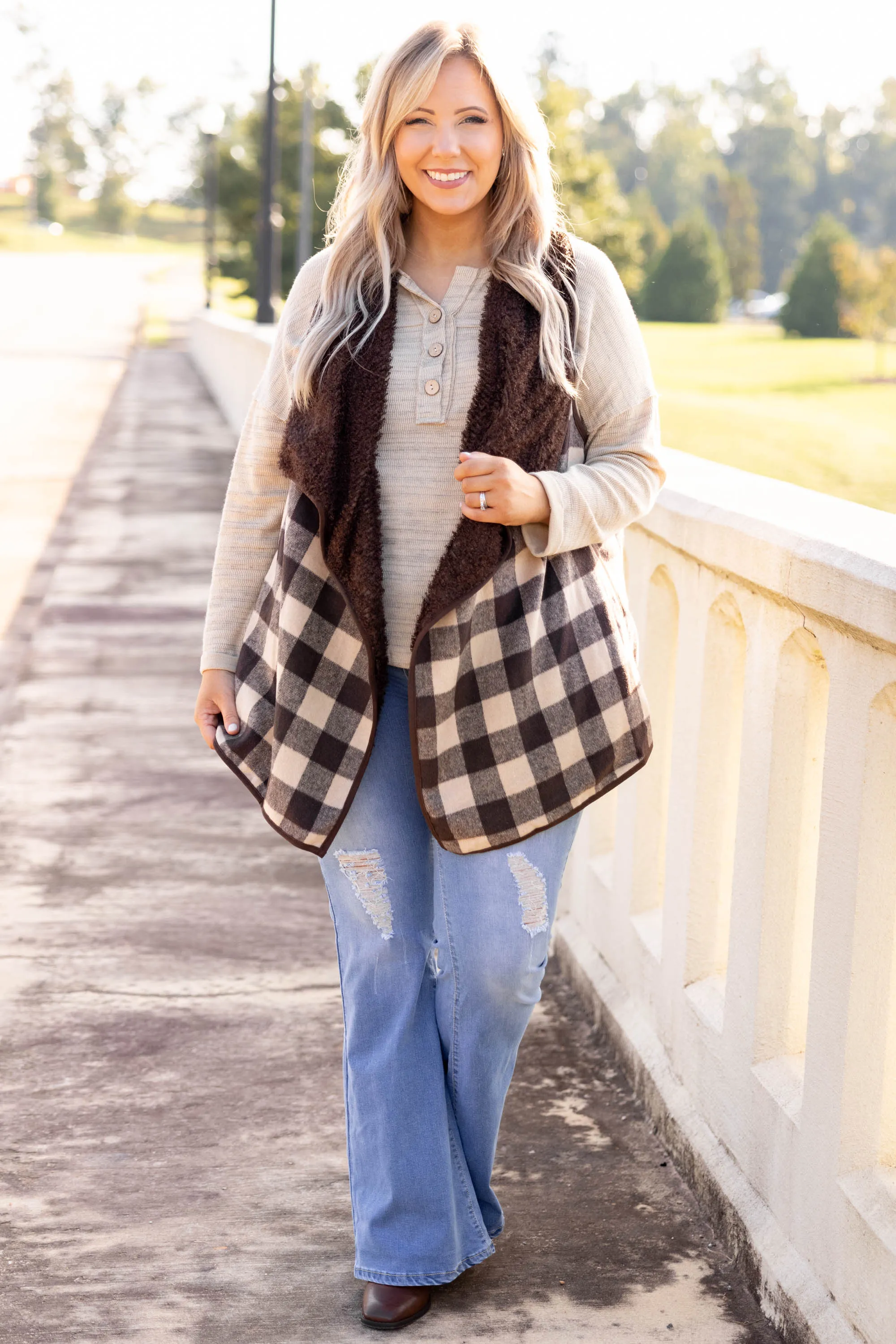 Blustery Night Vest, Mocha