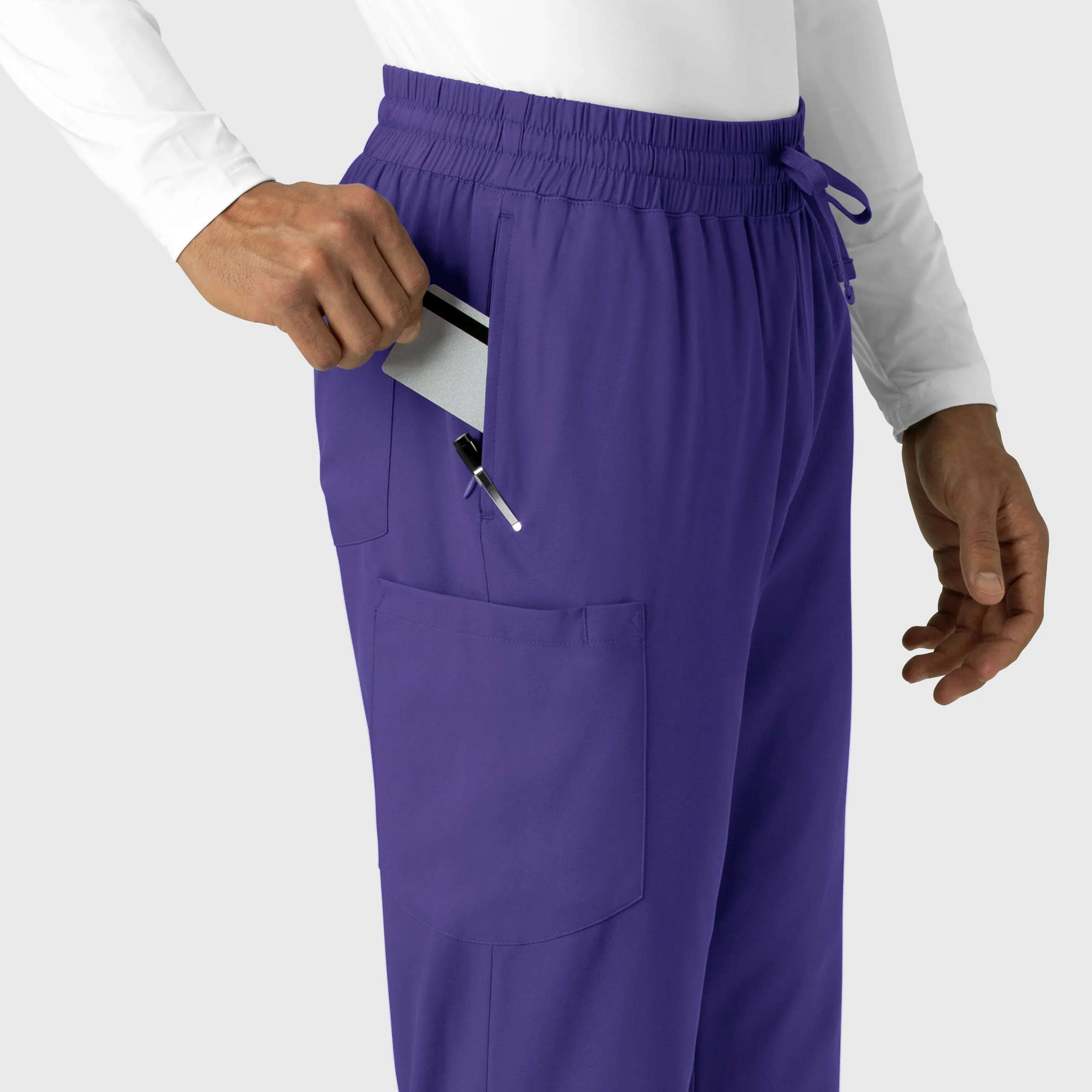 Boundless Men's Straight Leg Scrub Pant - Grape