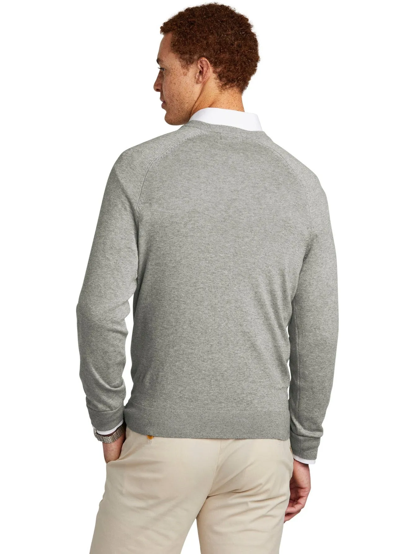 Brooks Brothers Cotton Stretch V-Neck Sweater