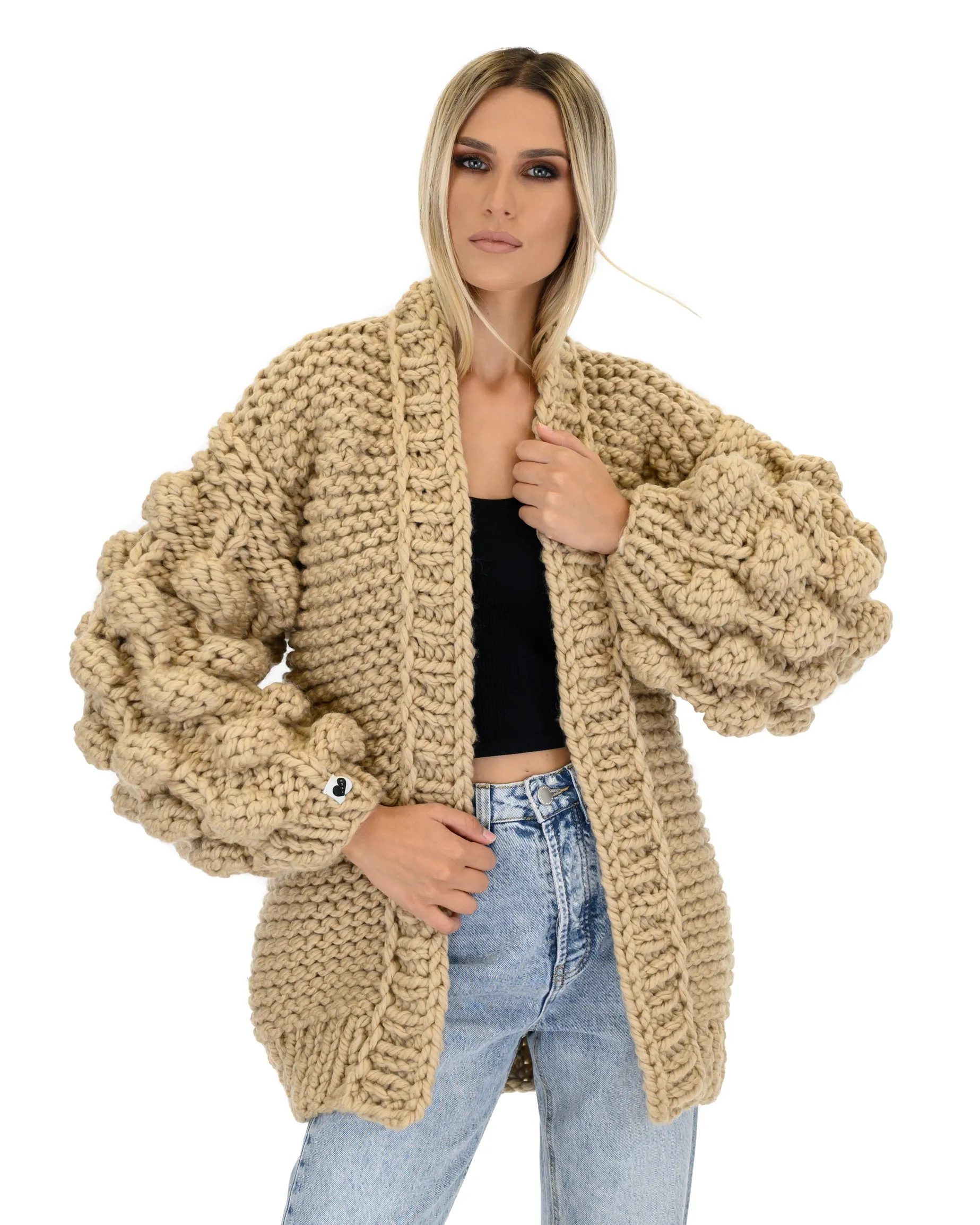 Bubble Sleeve Cardigan