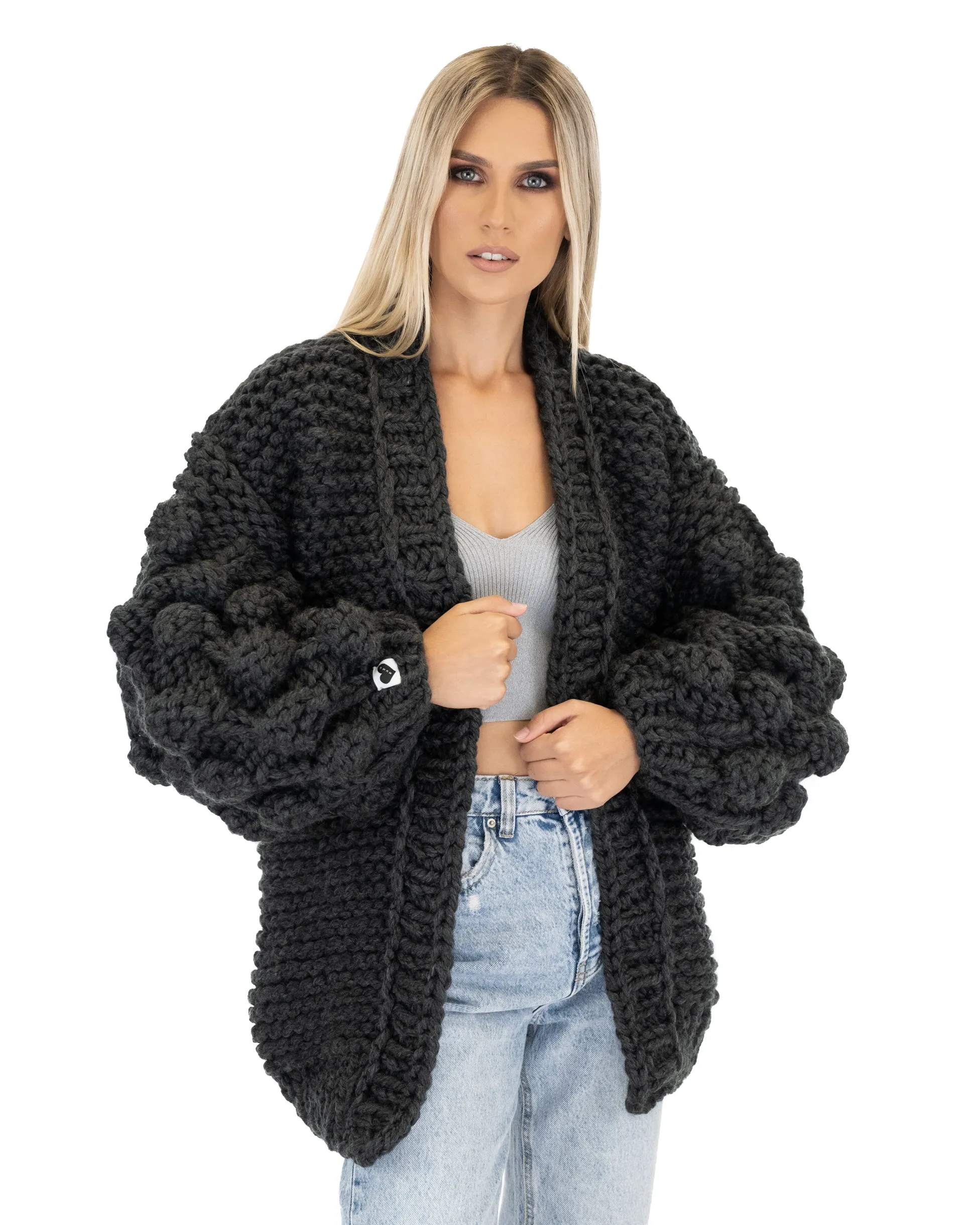 Bubble Sleeve Cardigan