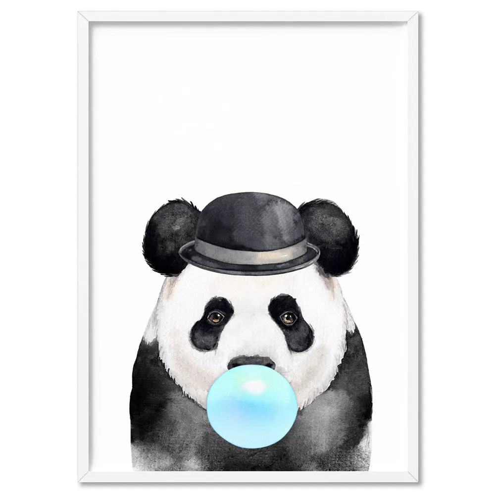 Bubblegum Panda | Blue Bubble - Art Print