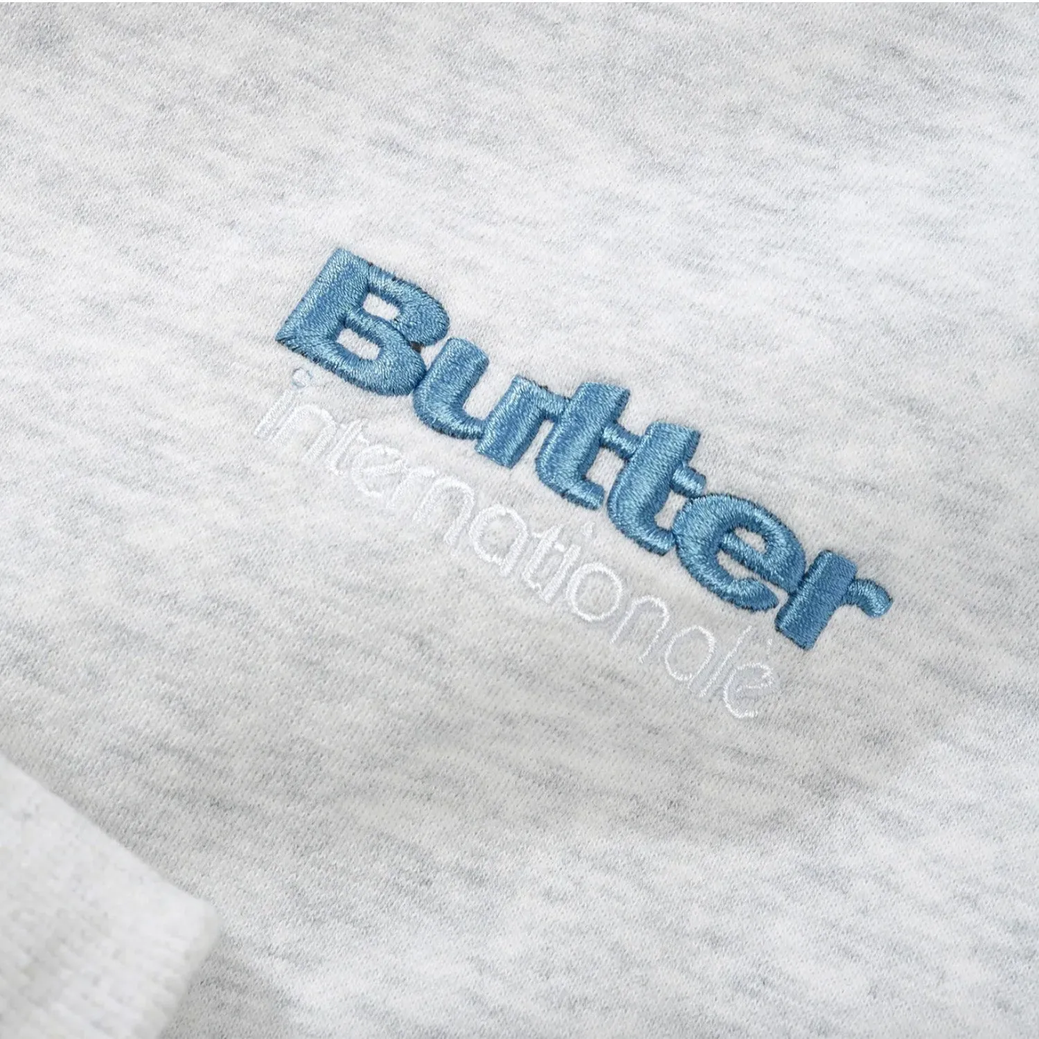 Buttergoods Internationale Embroidered Crewneck 'Ash'