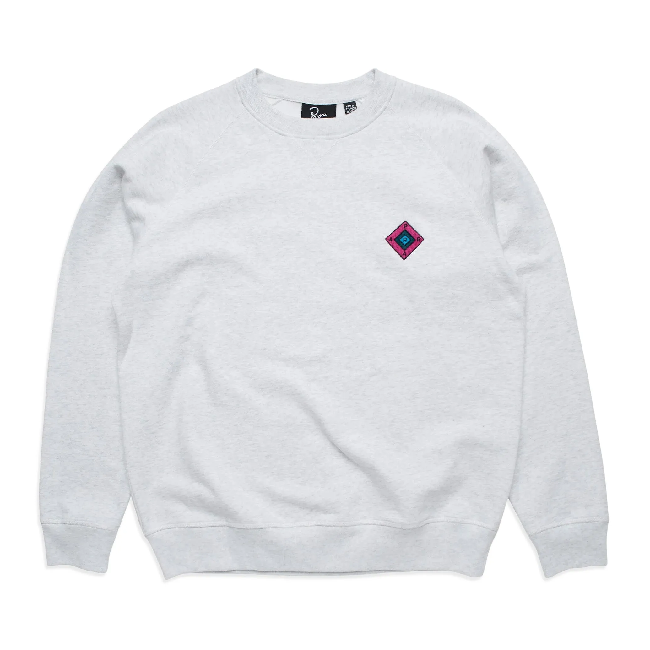 by Parra Diamond Block Logo Crewneck 'Ash Grey'