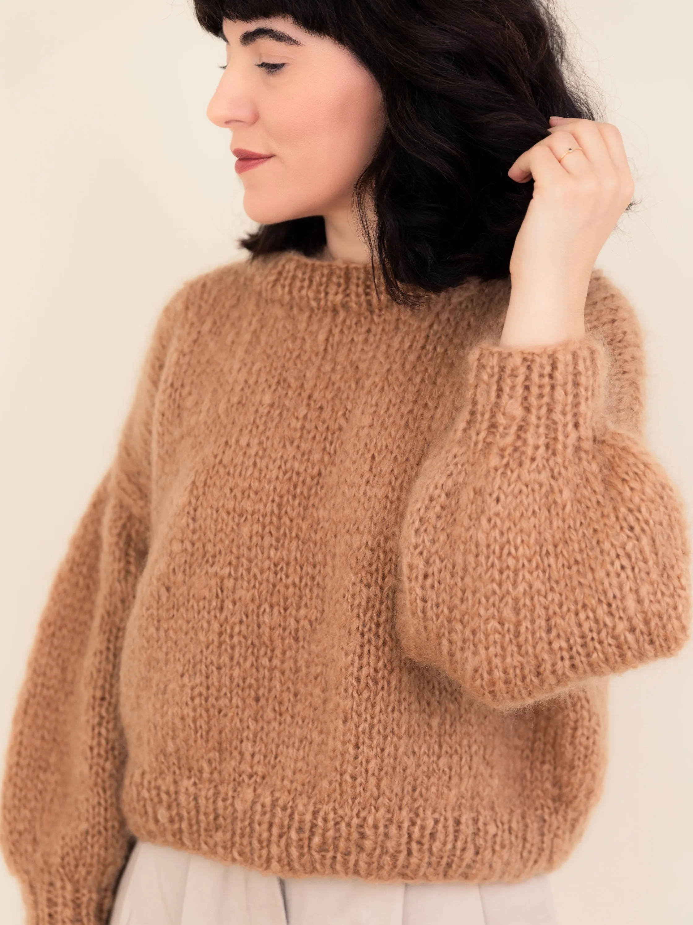 Camel Mohair and Organic Wool Sweater