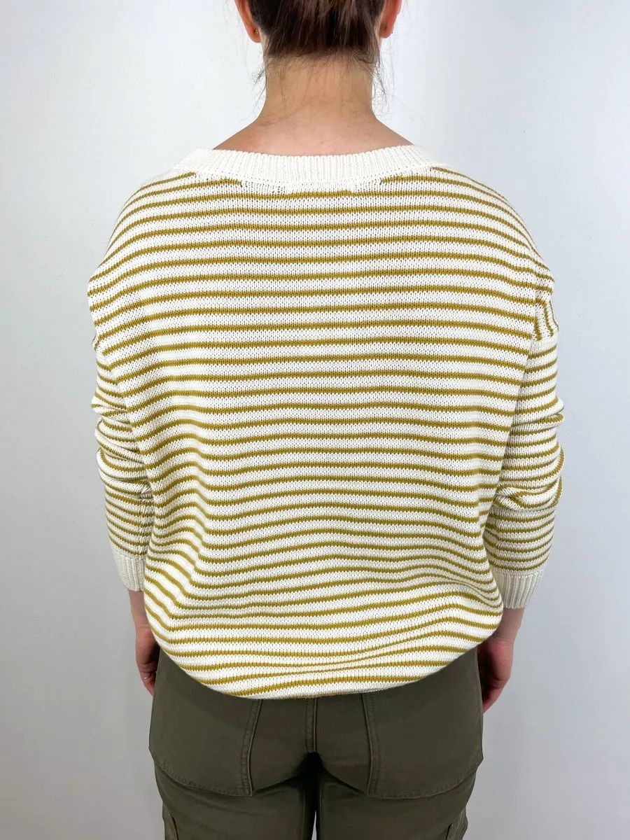 Carolyn Sweater in Marigold Stripe