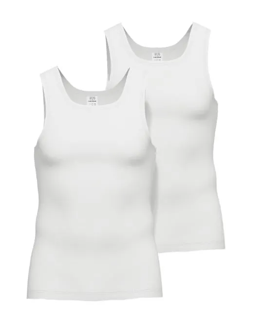 Ceceba 2-Pack White Ribbed Vest White