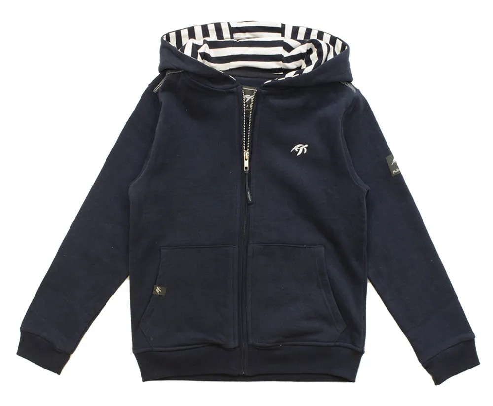 Childrens Boatyard  Full Zip Hood - Navy