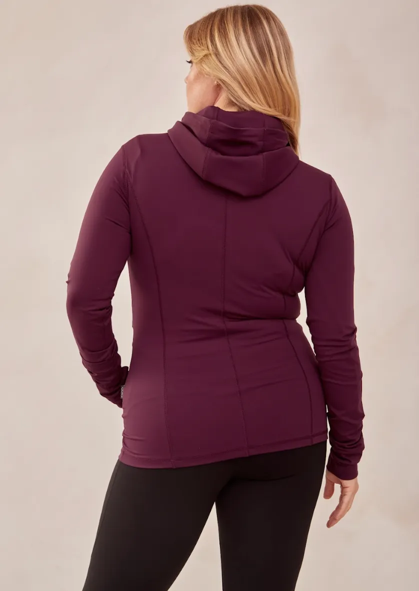 CLOO Active Hoodie - Burgundy