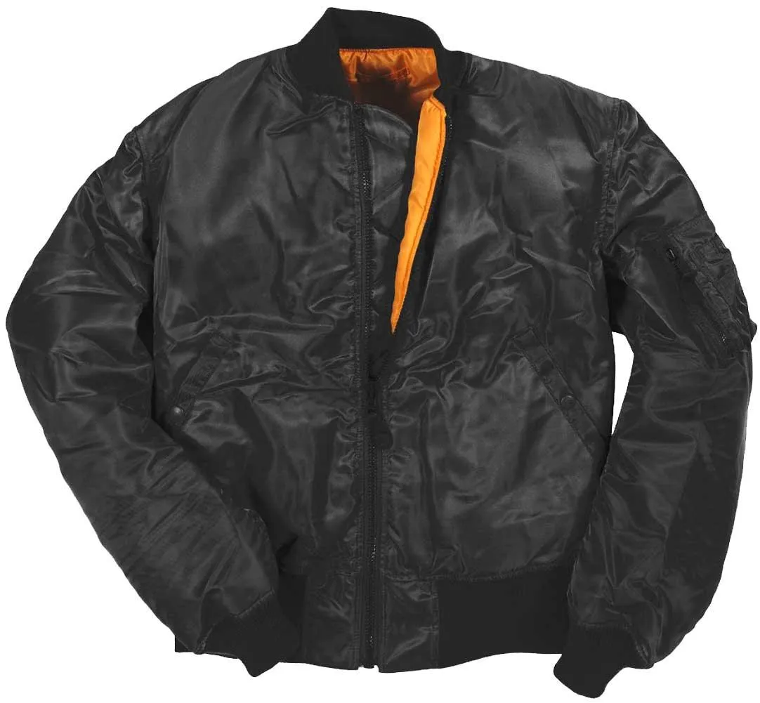 Cockpit USA Mens MA-1 Nylon Satin Flight Jacket