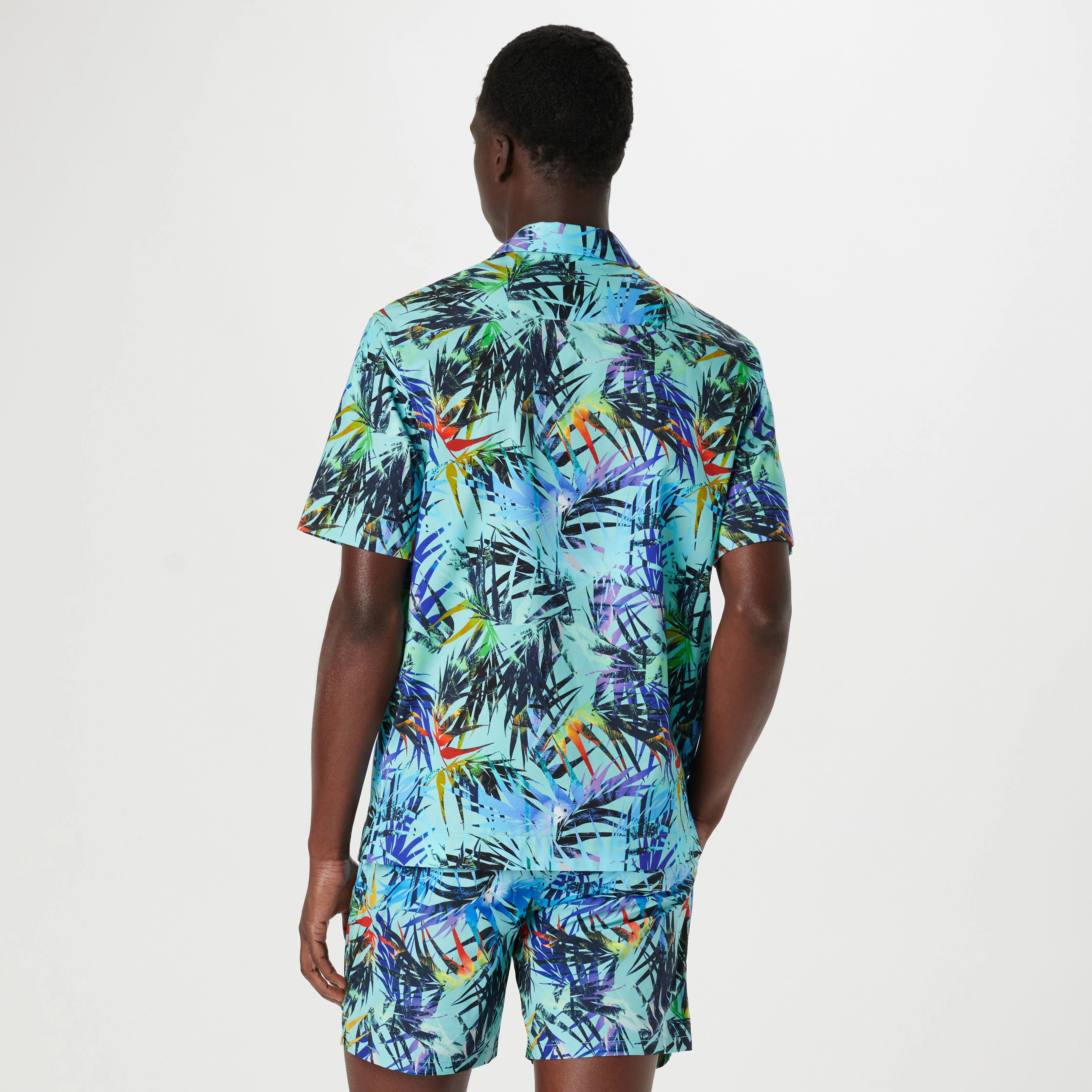 Cole Leaf Print OoohCotton Camp Shirt