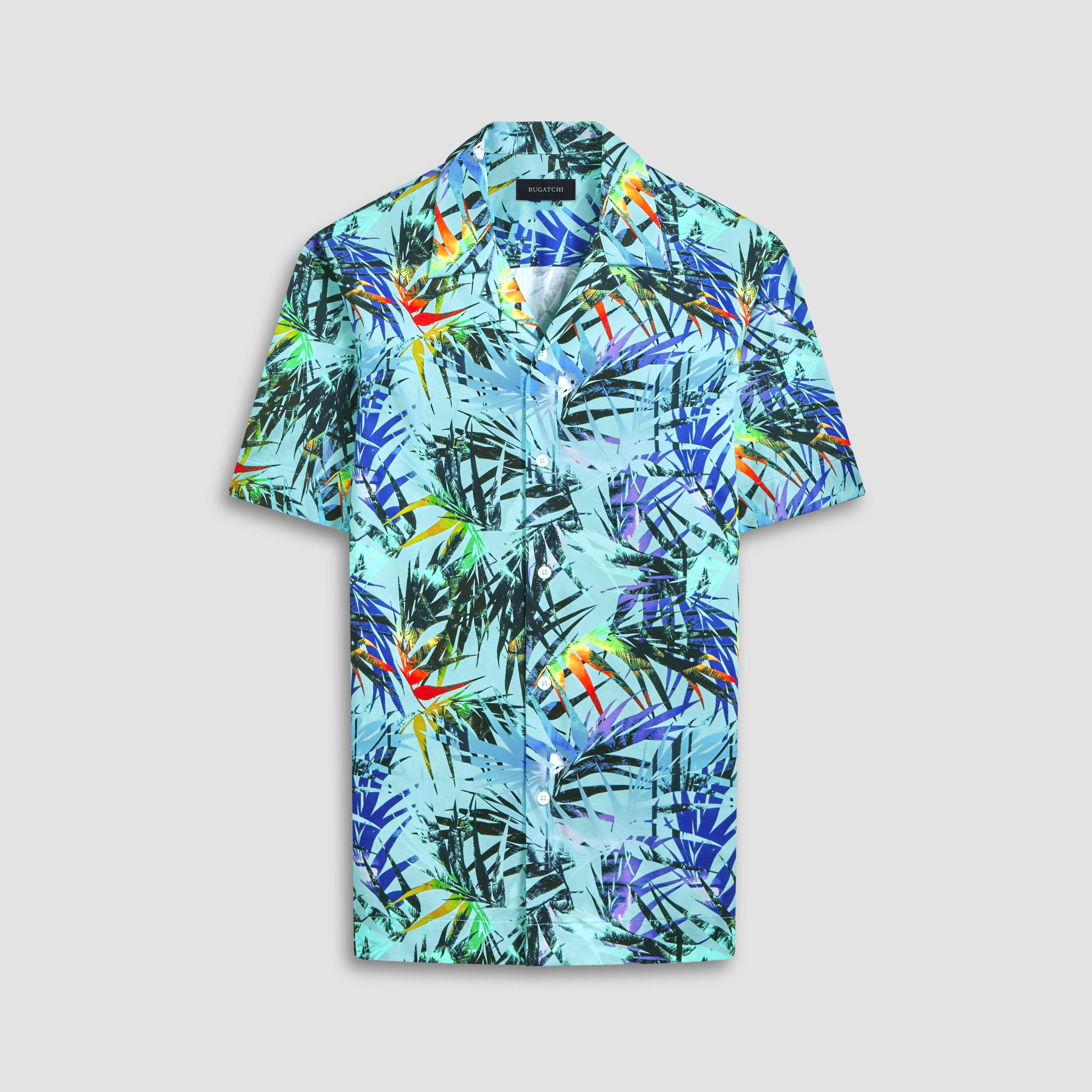 Cole Leaf Print OoohCotton Camp Shirt