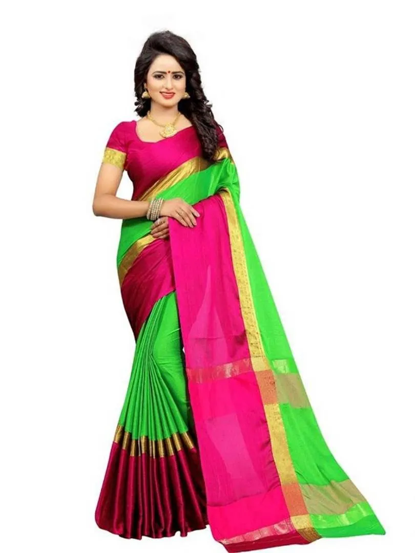 Cotton Silk Saree with Blouse