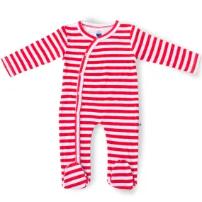 Cotton - Sleep Suit Red & White Romper