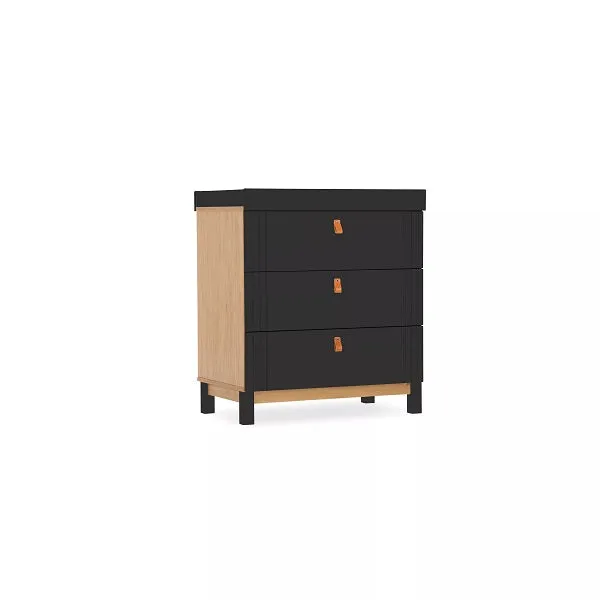 CuddleCo Rafi 2 Piece Nursery Furniture Set - Oak & Black